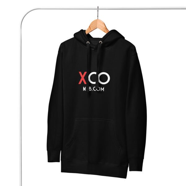 XCOMTB.COM Printed Text Hoodie BLACK - Image 2