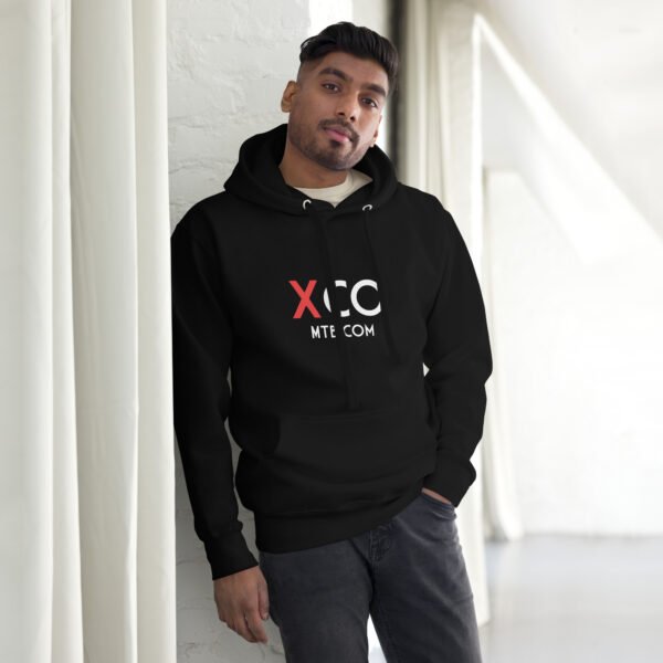 XCOMTB.COM Printed Text Hoodie BLACK - Image 3