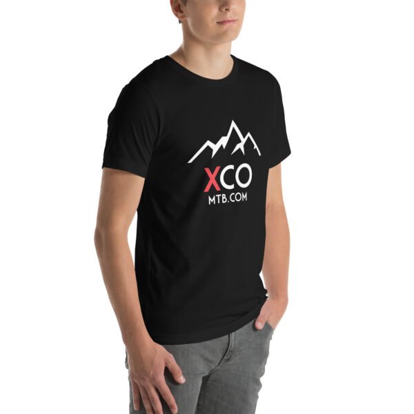 Black FRONT XCOMTB.COM Logo Unisex Short Sleeve t-shirt - Image 6