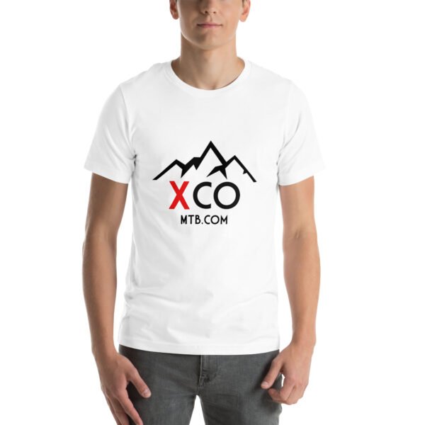 White FRONT XCOMTB.COM Logo Unisex Short Sleeve t-shirt - Image 2