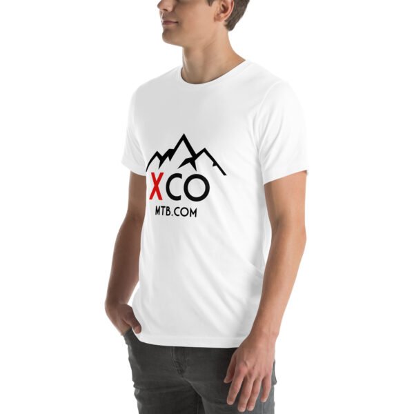 White FRONT XCOMTB.COM Logo Unisex Short Sleeve t-shirt - Image 5